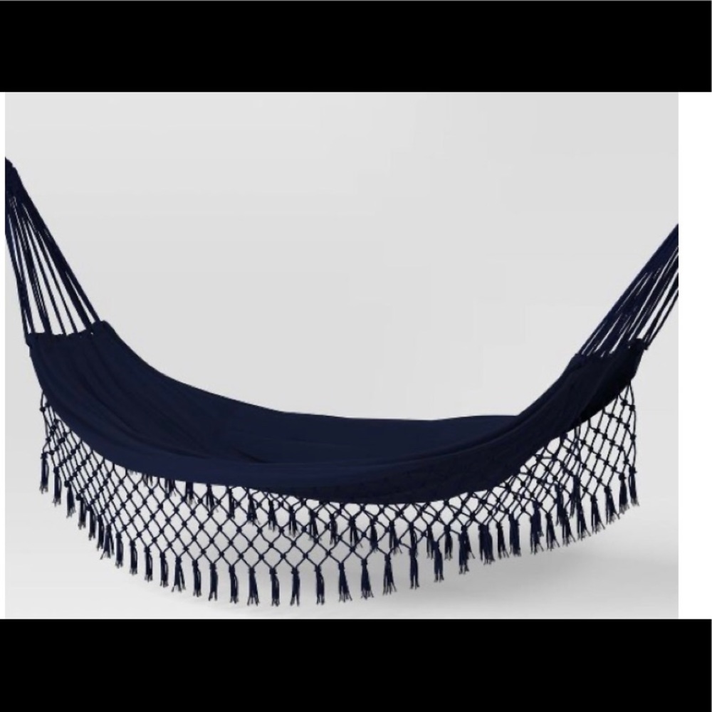 Boho Fringe Hammock Navy - Threshold - Picture 2 of 2